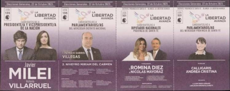 Elecciones 2023: las cinco boletas que estarán este domingo en el cuarto oscuro.