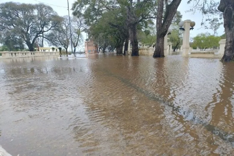 Crece el río Uruguay en Concordia y temen otra inundación